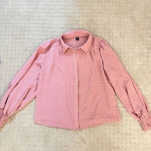 Pink Polka Dot Blouse